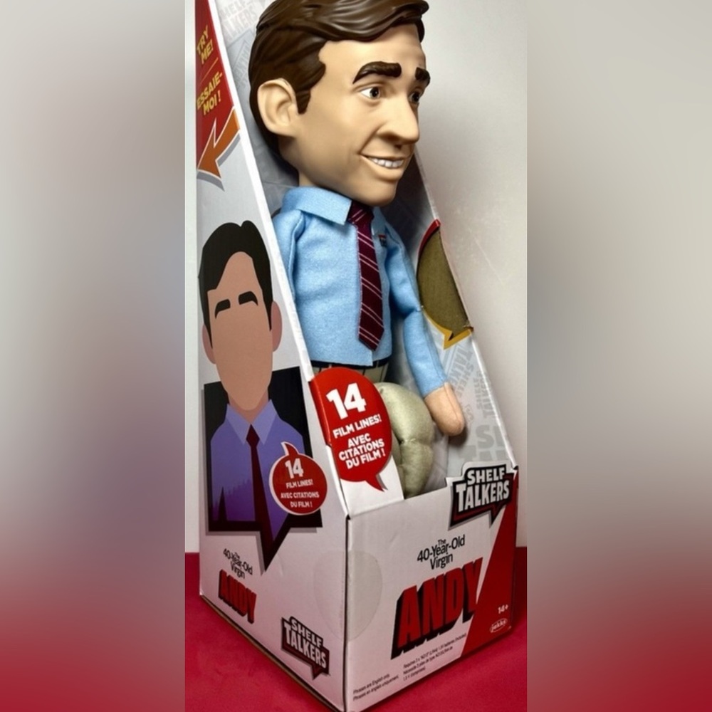 New Seal The 40 Year Old Virgin Andy ShelfTalkers Pull String Doll . - Picture 3 of 14